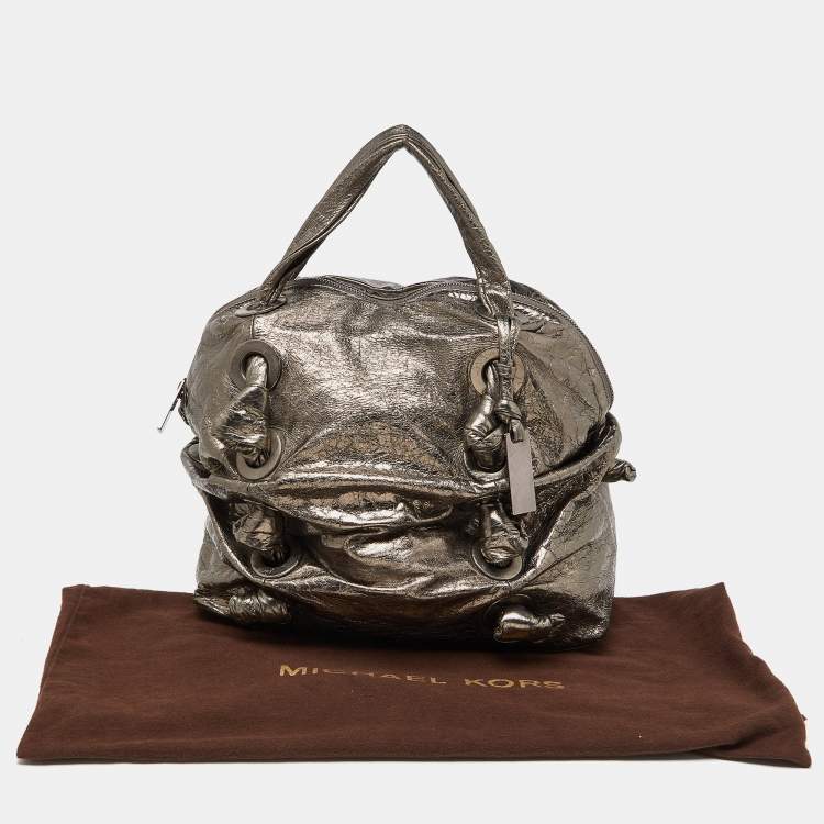 Pre Owned Michael Kors Metallic Gathered Leather Zuma Bag