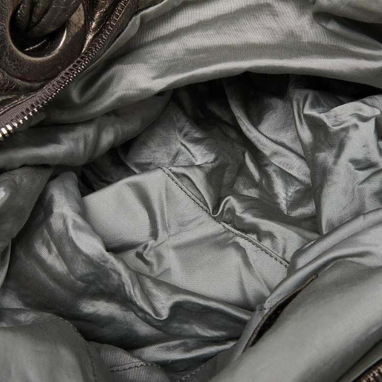 Pre Owned Michael Kors Metallic Gathered Leather Zuma Bag