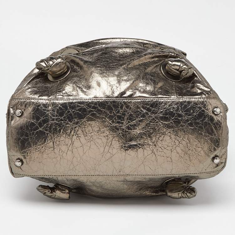 Pre Owned Michael Kors Metallic Gathered Leather Zuma Bag