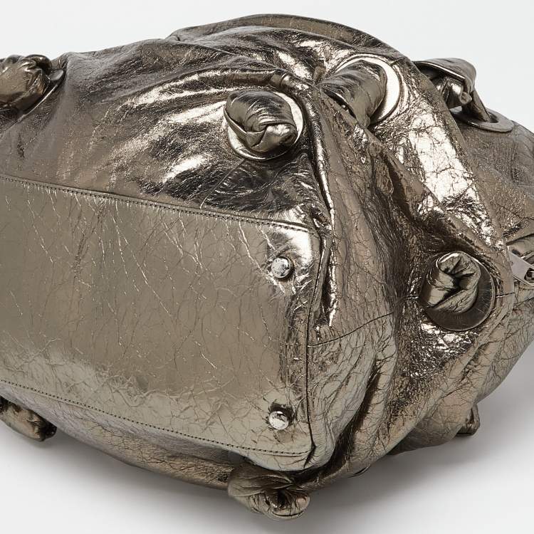Pre Owned Michael Kors Metallic Gathered Leather Zuma Bag