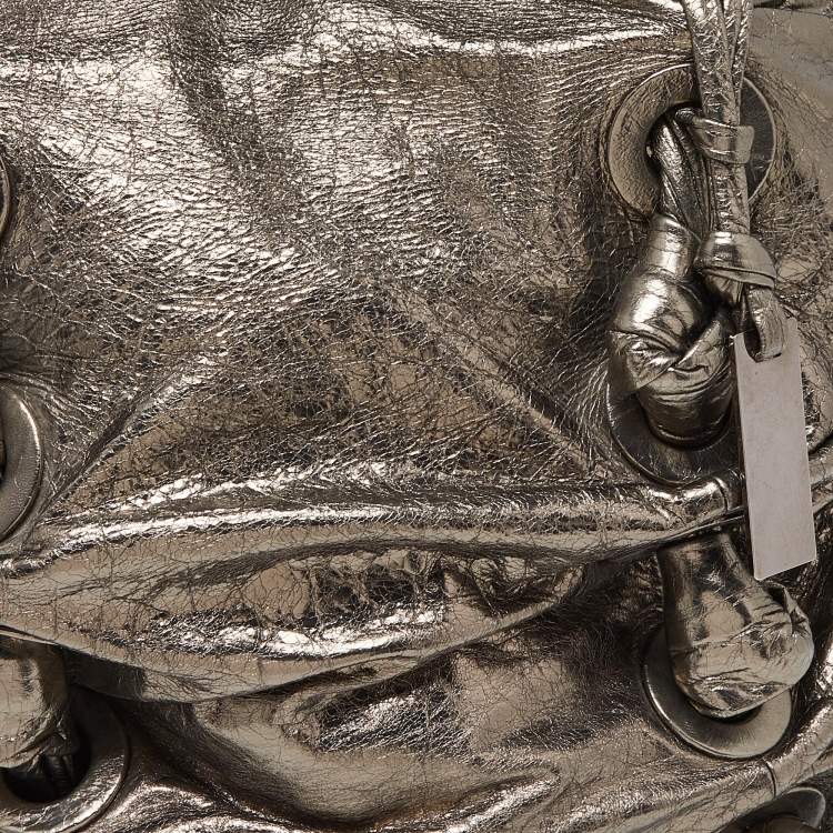 Pre Owned Michael Kors Metallic Gathered Leather Zuma Bag
