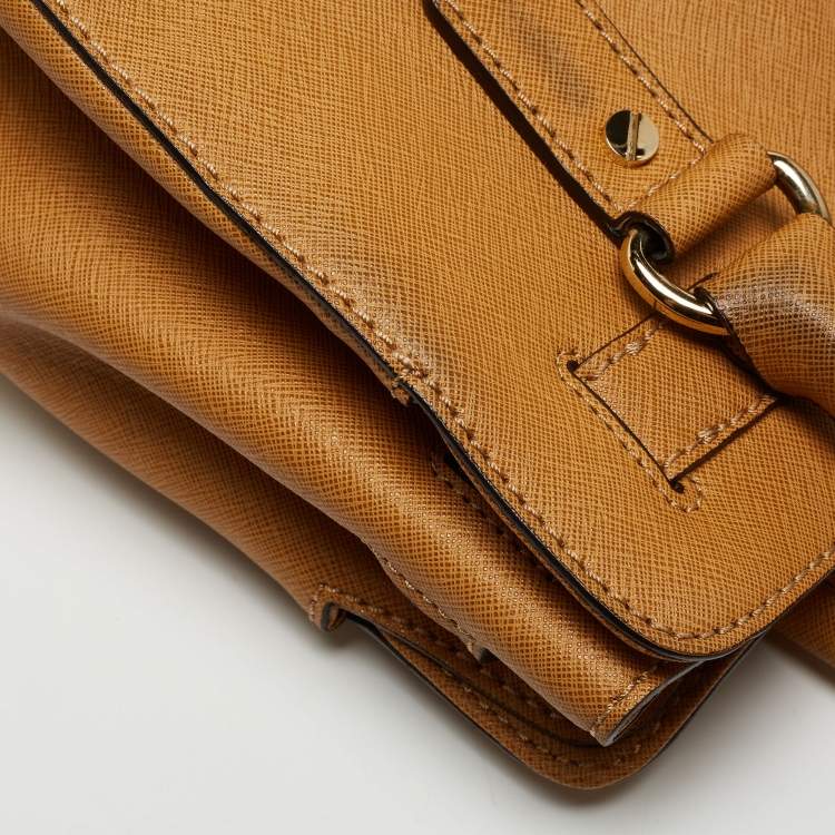 Pre Owned Michael Kors Brown Leather Hamilton North South Tote