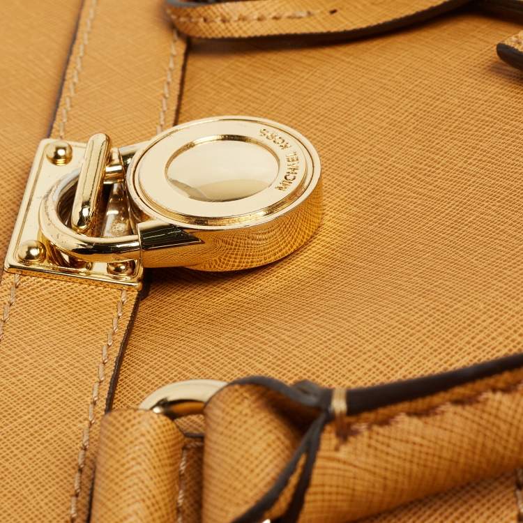 Pre Owned Michael Kors Brown Leather Hamilton North South Tote