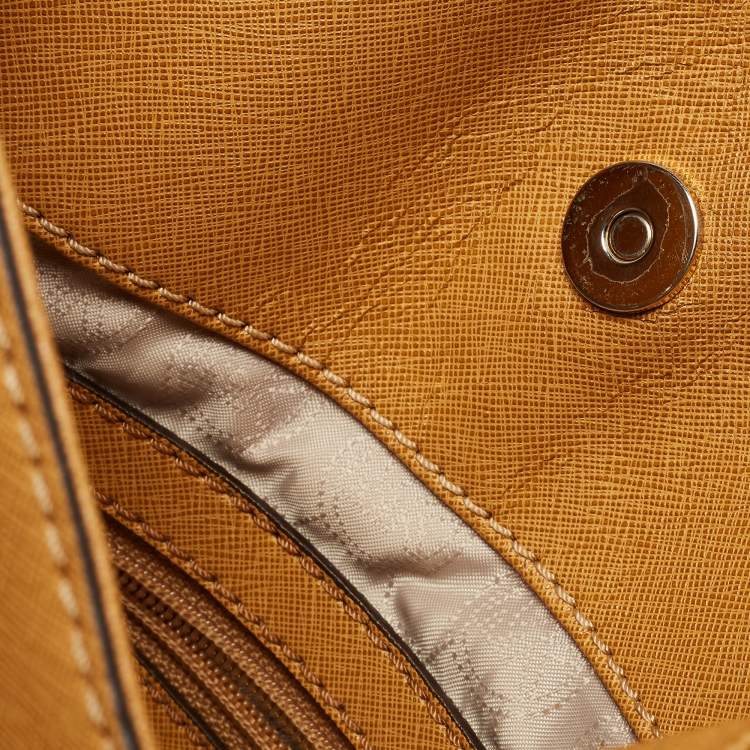 Pre Owned Michael Kors Brown Leather Hamilton North South Tote