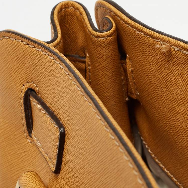 Pre Owned Michael Kors Brown Leather Hamilton North South Tote