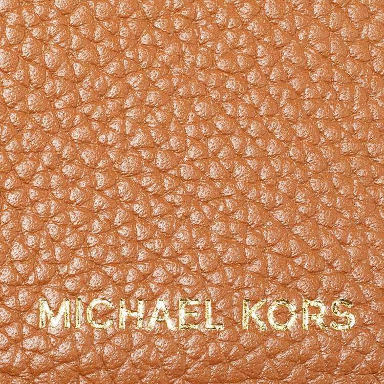 Pre Owned Michael Kors Tan Leather Jet Set Crossbody Bag
