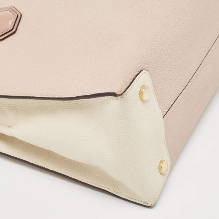 مملوكة مسبقًا Michael Kors Pink/Cream Leather Mercer Satchel
