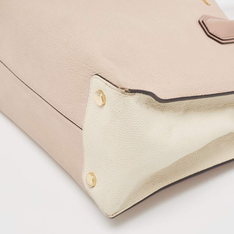 ممل وكة مسبقًا Michael Kors Pink/Cream Leather Mercer Satchel