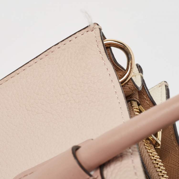 مملوكة مسبقًا Michael Kors Pink/Cream Leather Mercer Satchel