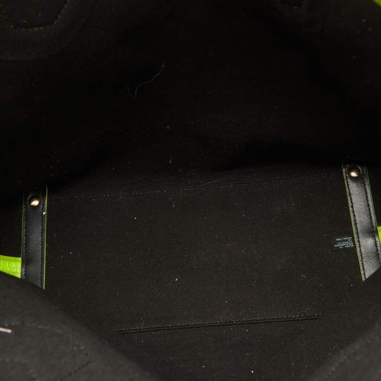 Pre Owned Michael Kors Multicolour Canvas and Leather Shopper Tote