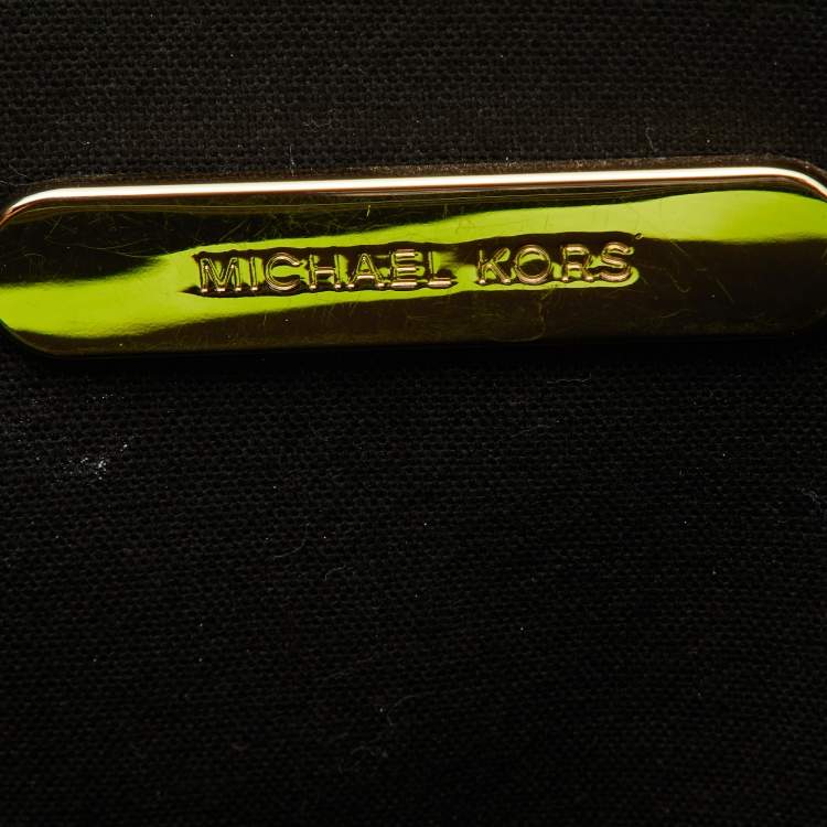 Pre Owned Michael Kors Multicolour Canvas and Leather Shopper Tote