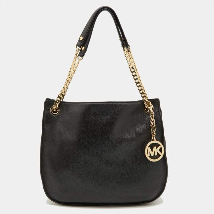 Pre Owned MICHAEL Michael Kors Black Leather Hobo