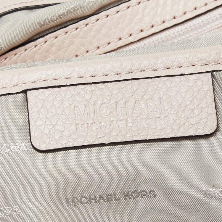 Pre Owned Michael Kors Beige Leather Jet Set Chain Bag