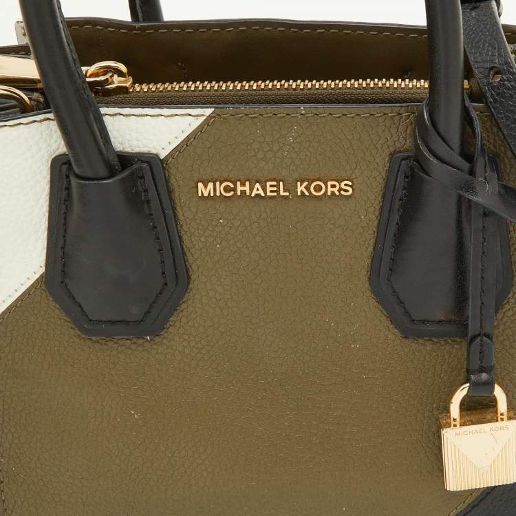 Pre Owned Michael Kors Multicolor Leather Mini Mercer Tote