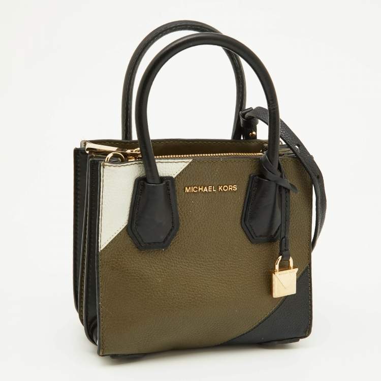 Pre Owned Michael Kors Multicolor Leather Mini Mercer Tote