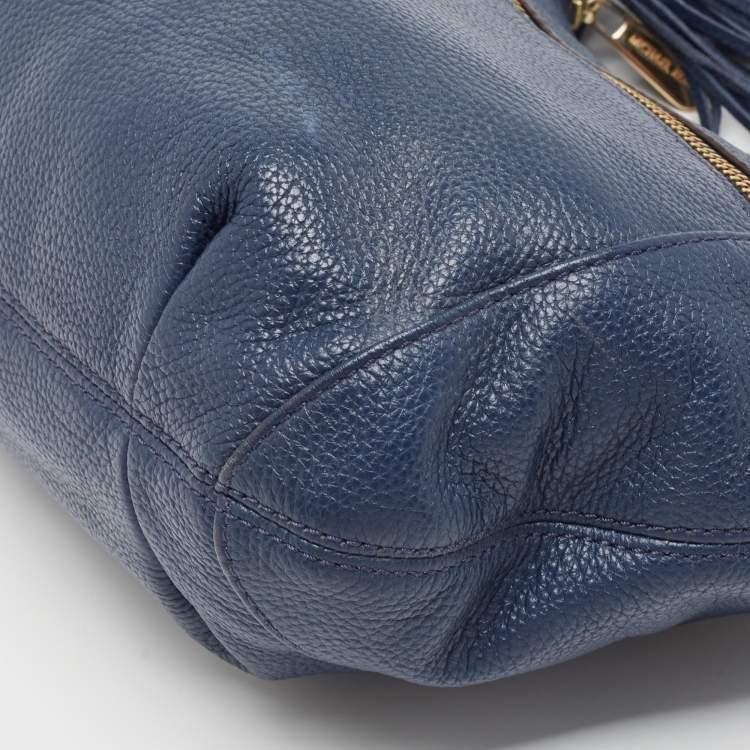 مملوكة مسبقًا Michael Kors Blue Leather Tassel Crossbody Bag