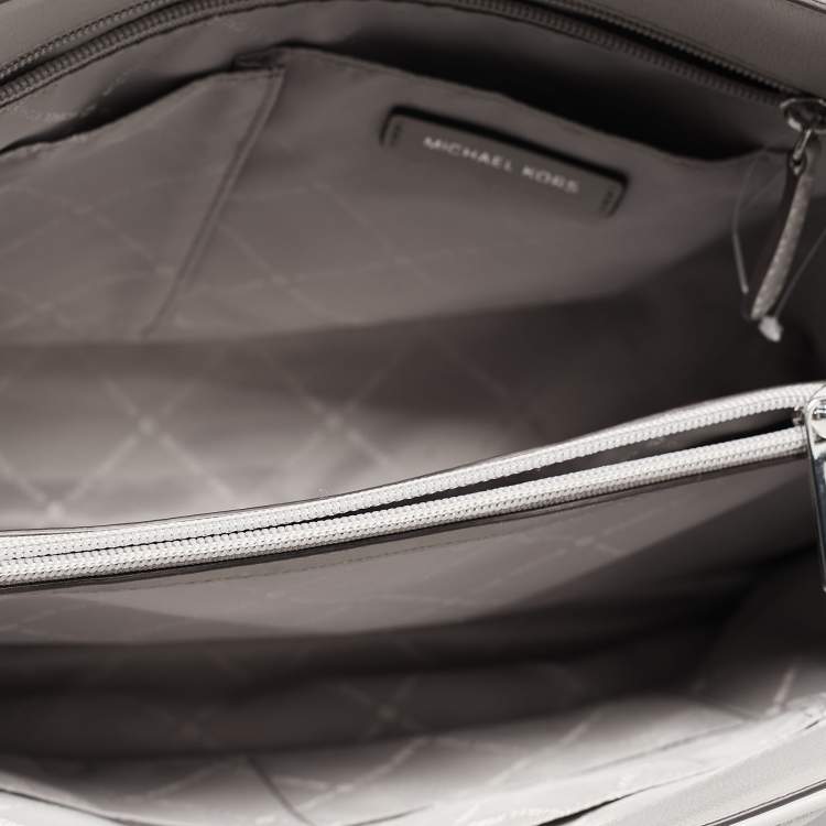 Pre Owned Michael Kors Grey Quilted Leather Peyton Large Convertible Tote