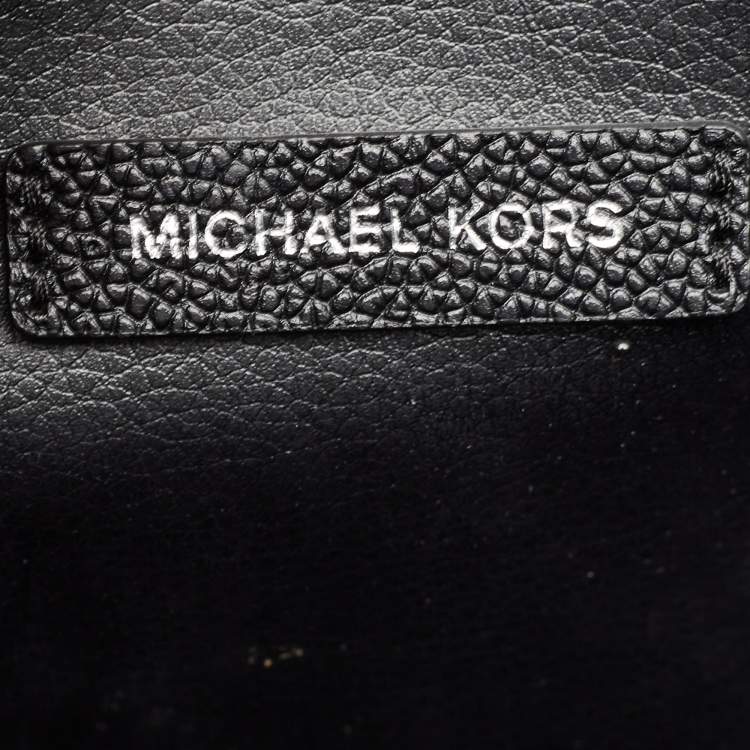 Pre Owned Michael Kors Black Grained Leather Large Tote