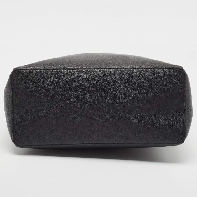 Pre Owned Michael Kors Black Grained Leather Large Tote