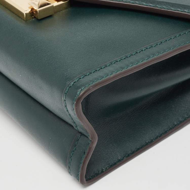 Pre Owned Michael Kors Green Emerald Leather Whitney Shoulder Bag