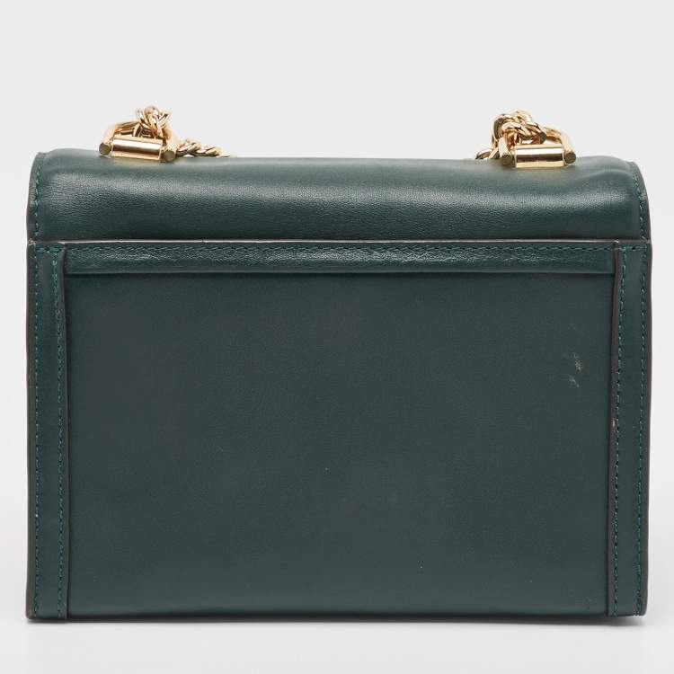 Pre Owned Michael Kors Green Emerald Leather Whitney Shoulder Bag
