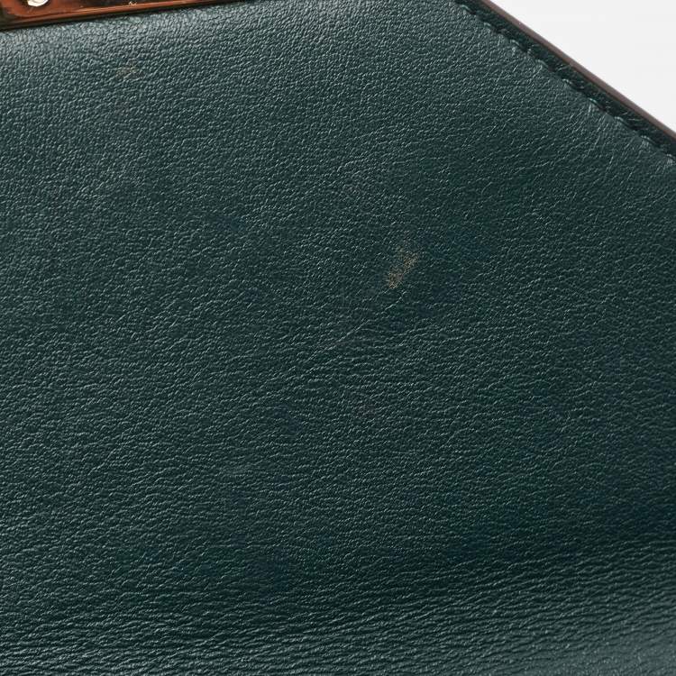 Pre Owned Michael Kors Green Emerald Leather Whitney Shoulder Bag