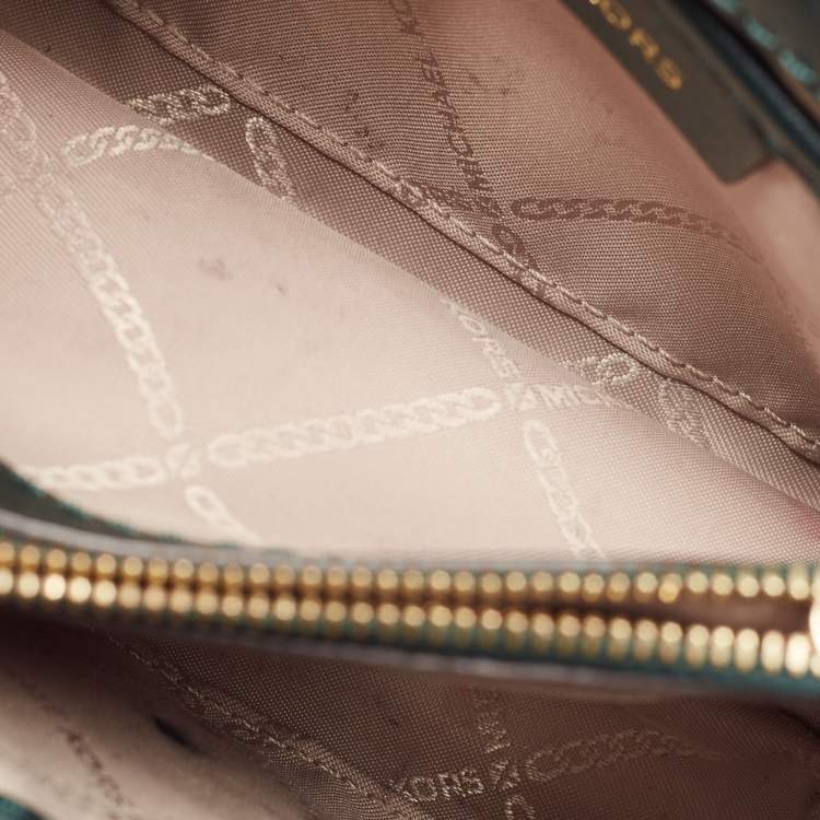 Pre Owned Michael Kors Green Emerald Leather Whitney Shoulder Bag