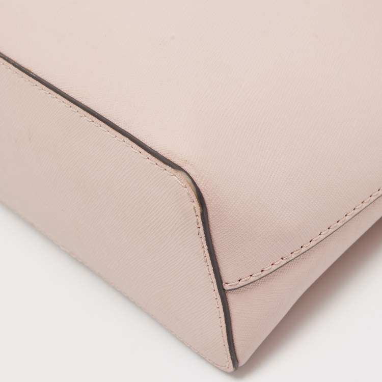 Pre Owned Michael Kors Pink Leather Emmy Crossbody Bag
