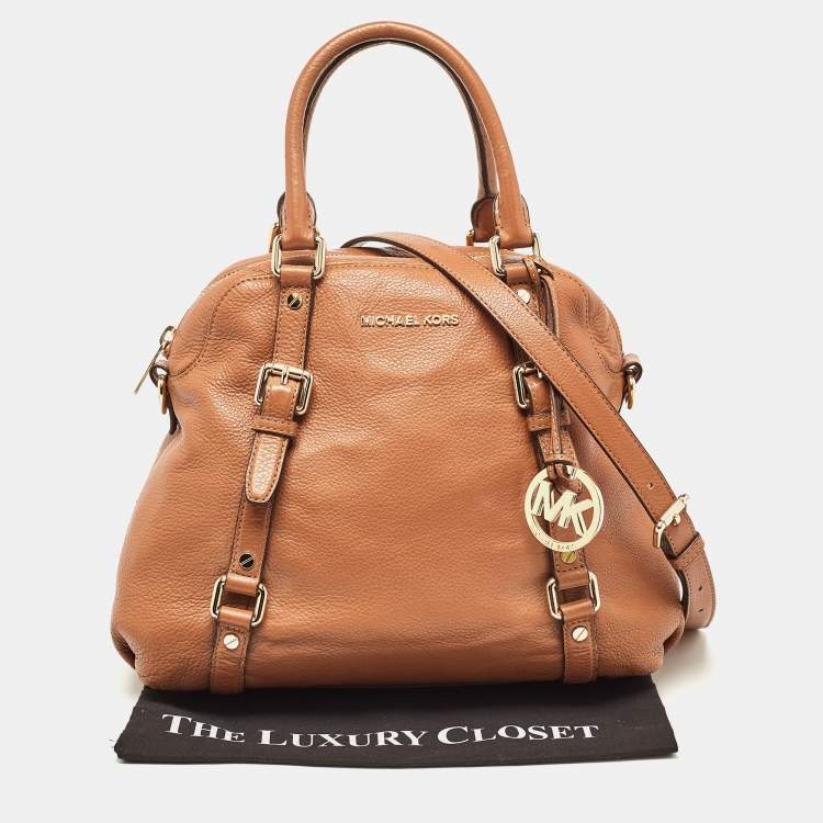 Pre Owned Michael Kors Brown Leather Bedford Satchel