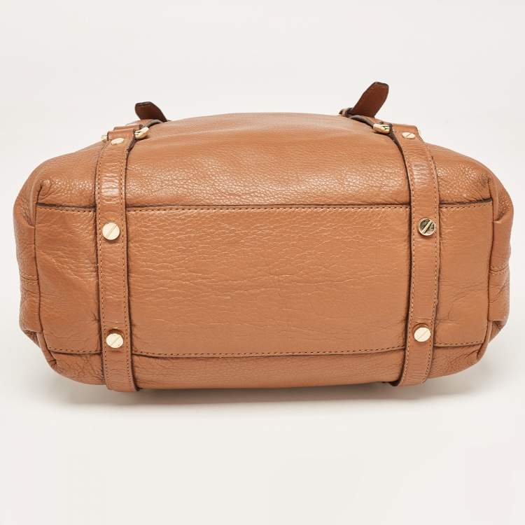 Pre Owned Michael Kors Brown Leather Bedford Satchel