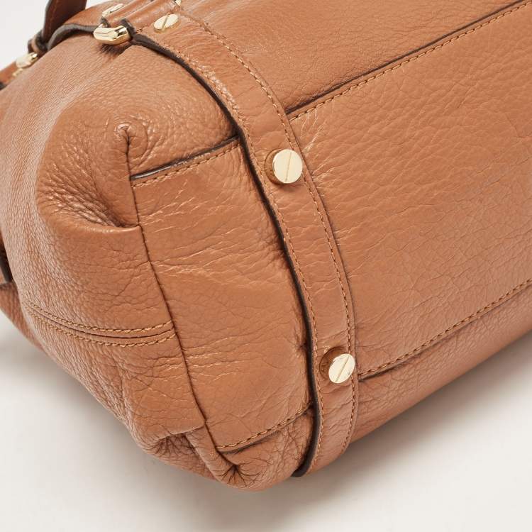 Pre Owned Michael Kors Brown Leather Bedford Satchel