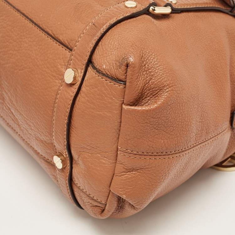 Pre Owned Michael Kors Brown Leather Bedford Satchel