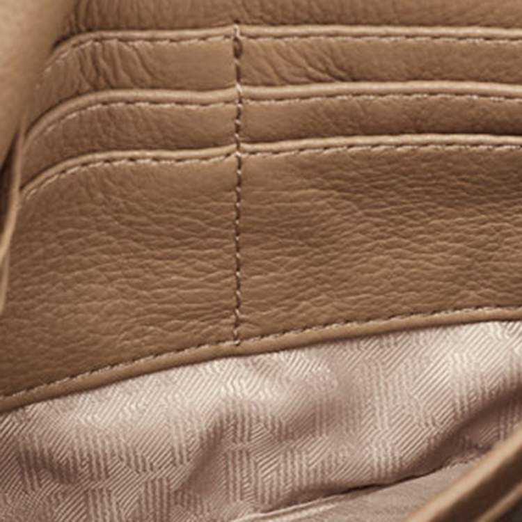 Pre Owned Michael Kors Beige Leather Daniela Crossbody Bag