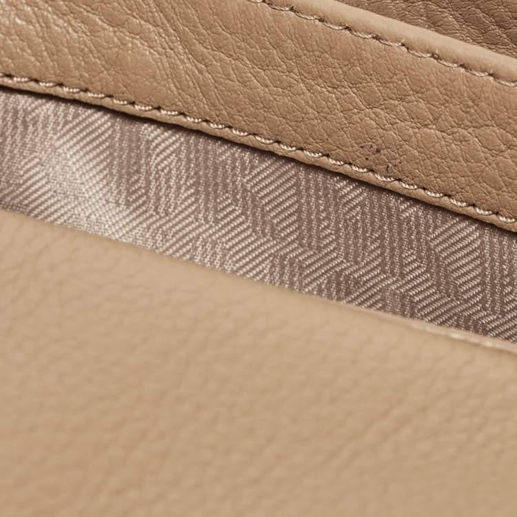 Pre Owned Michael Kors Beige Leather Daniela Crossbody Bag