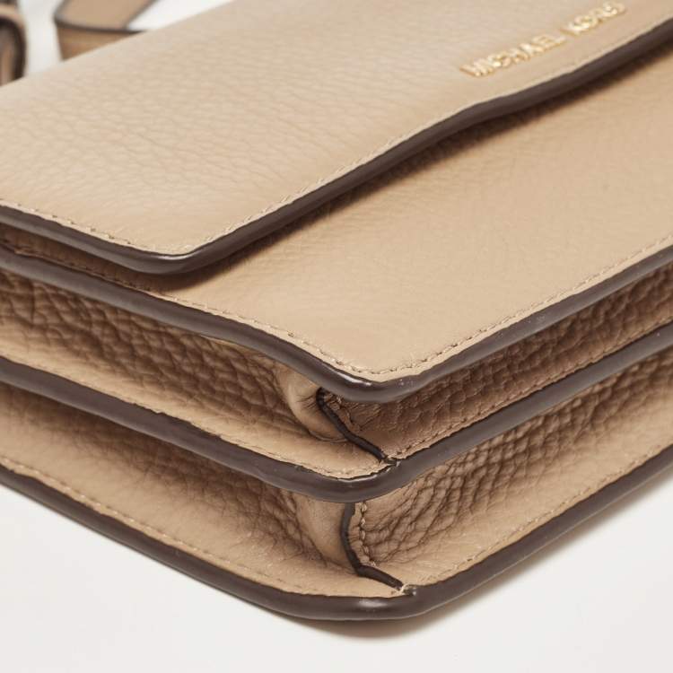 Pre Owned Michael Kors Beige Leather Daniela Crossbody Bag