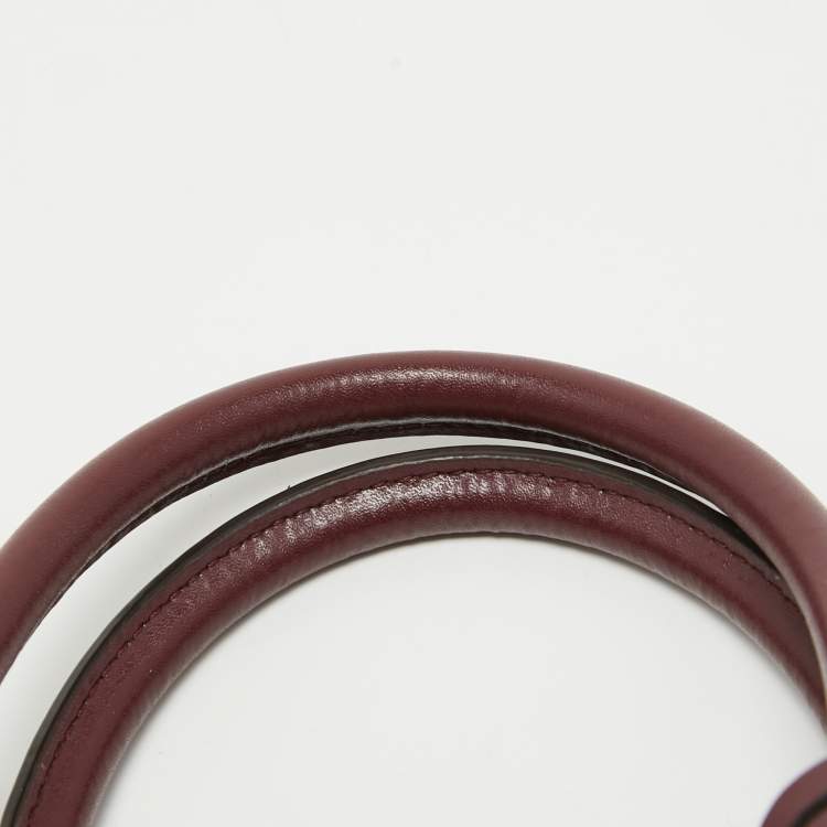 Pre Owned Michael Kors Red/Burgundy Leather Small Mercer Tote