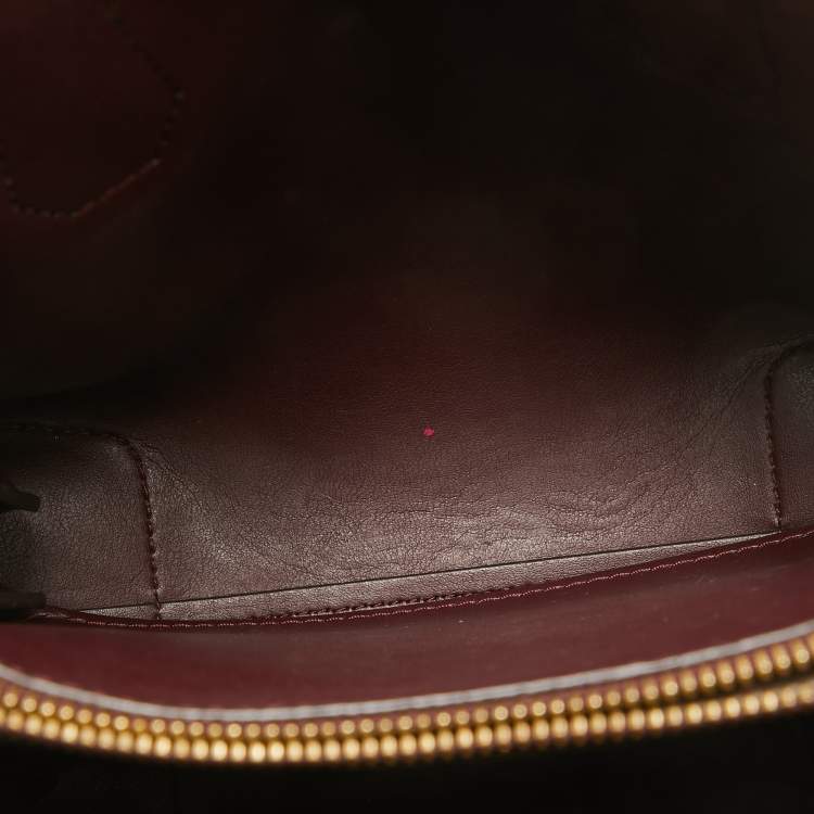 Pre Owned Michael Kors Red/Burgundy Leather Small Mercer Tote