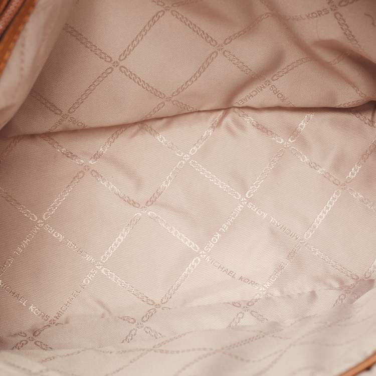 Pre Owned Michael Kors Brown Canvas  Jet Set Tote