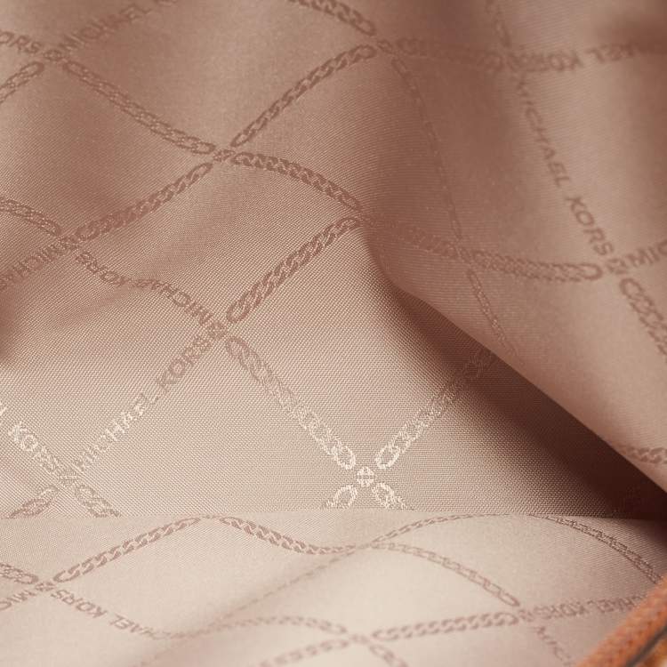 Pre Owned Michael Kors Brown Canvas  Jet Set Tote