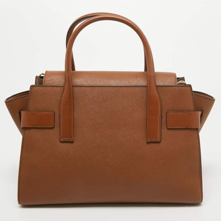 Pre Owned Michael Kors Brown Leather Medium Carmen Tote