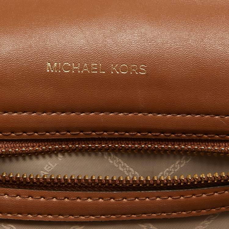 Pre Owned Michael Kors Brown Leather Medium Carmen Tote