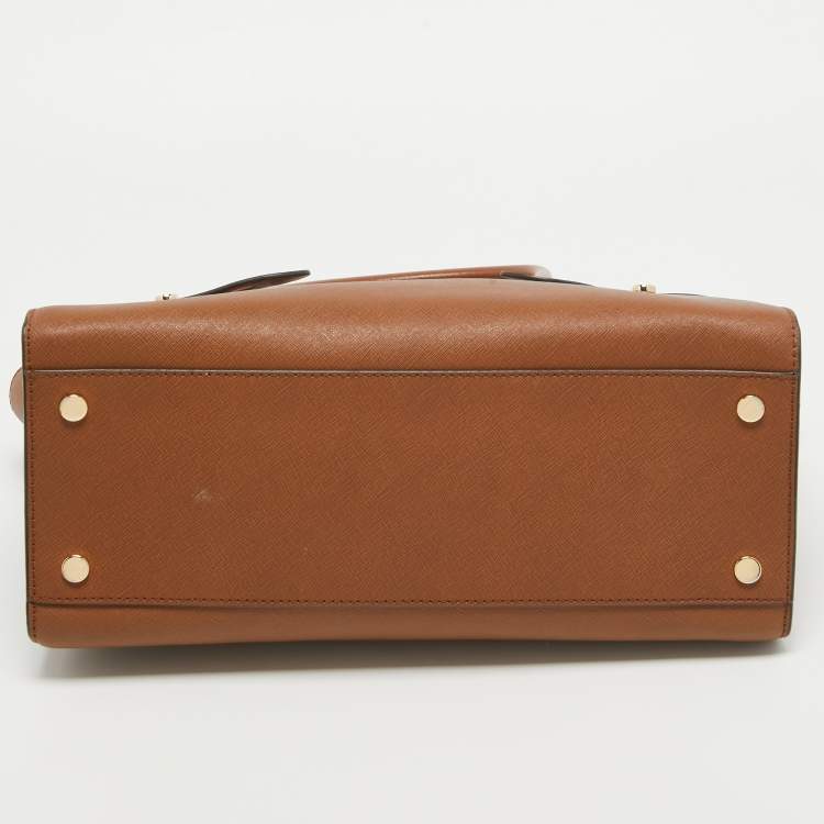 Pre Owned Michael Kors Brown Leather Medium Carmen Tote