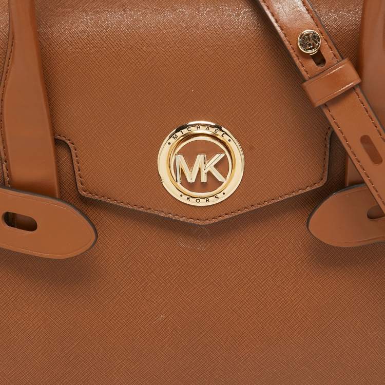 Pre Owned Michael Kors Brown Leather Medium Carmen Tote