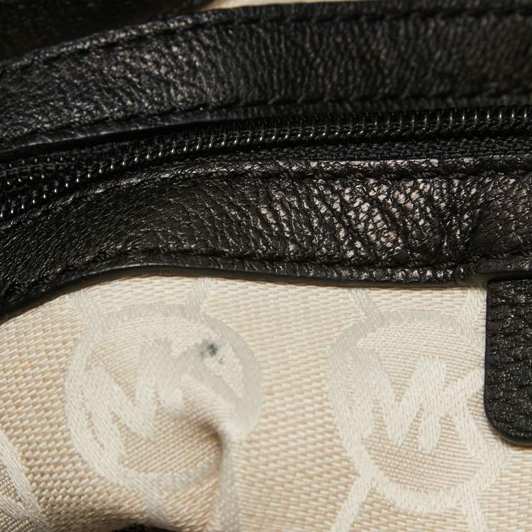 Pre Owned MICHAEL Michael Kors Black Saffiano Leather Hamilton East West Tote