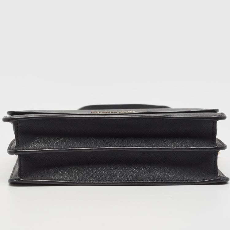 Pre Owned Michael Kors Black Leather Daniela Crossbody Bag
