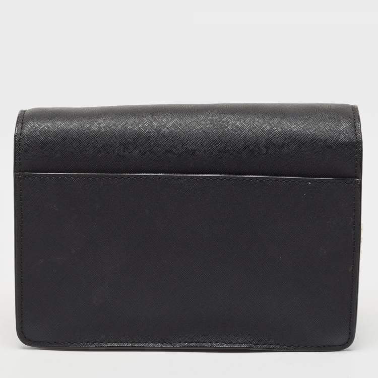Pre Owned Michael Kors Black Leather Daniela Crossbody Bag