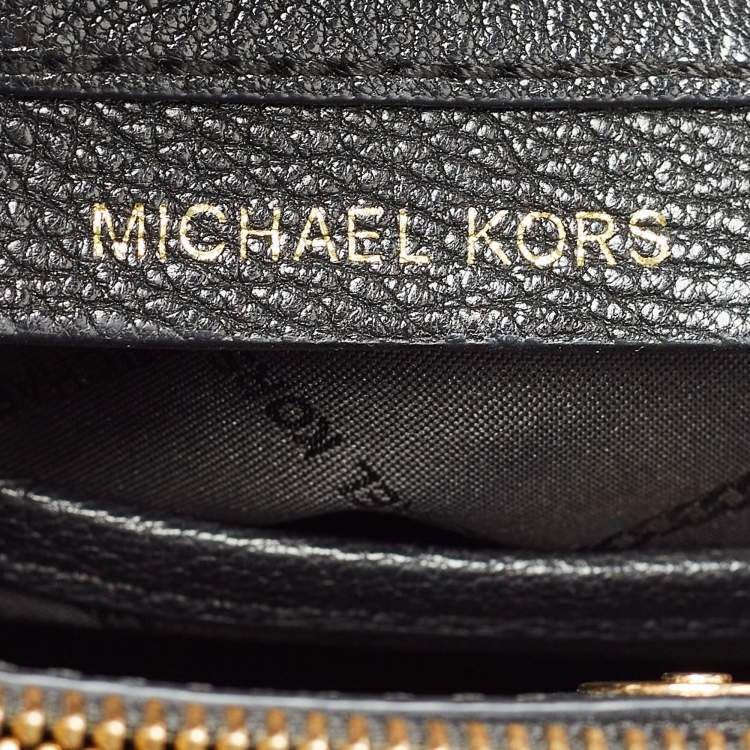 Pre Owned Michael Kors Black Leather Medium Alessa Satchel