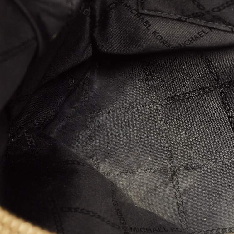 Pre Owned Michael Kors Black Leather Medium Alessa Satchel