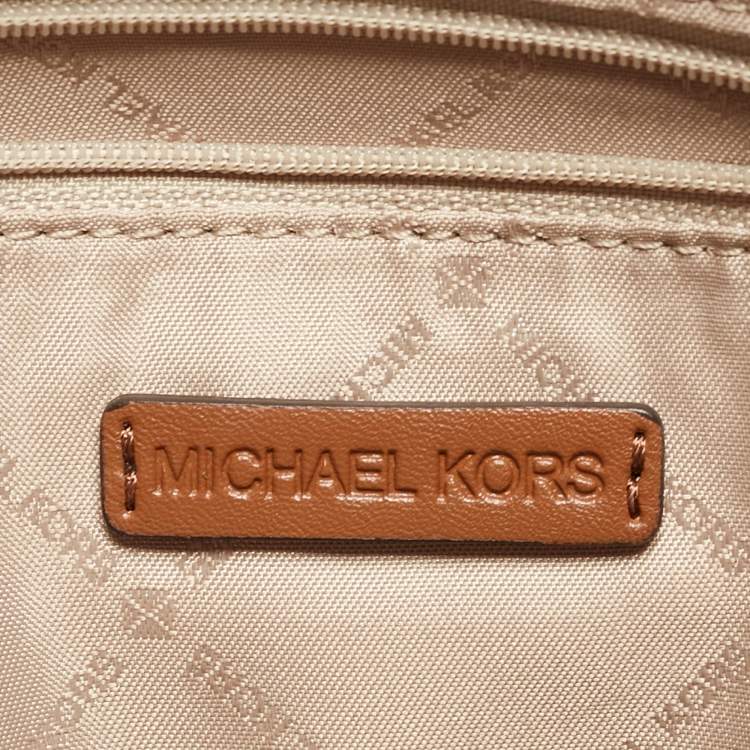Pre Owned Michael Kors Blue/Brown Denim and Leather Small Mirella Tote