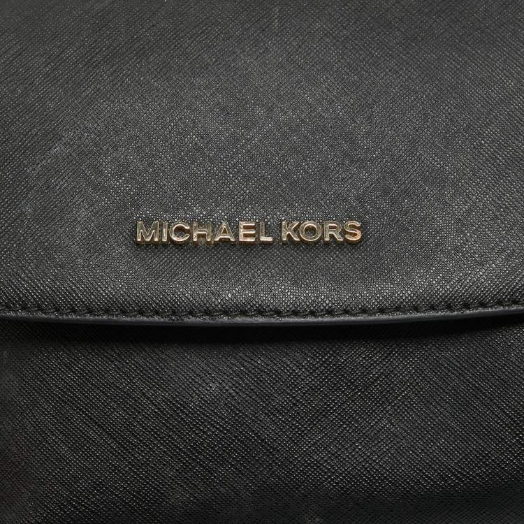 Pre Owned Michael Kors Black Safiano Leather Sofia Top Handle Bag